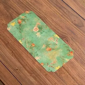 Chinese Style Traditional Tea Mat Zen Double-Sided Waterproof Tea Table Mat Dry Pour Mat Table Runner Fabric Craft Wholesale White Chunxiang 23*50cm