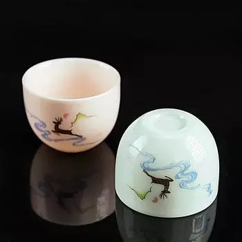 Chinese White Porcelain Small Tea Cup Household Personal Cup High-quality Ceramic Kungfu Tea Set Tea Ceremony Accessories 70ml