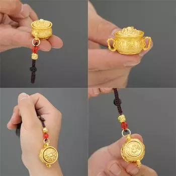 Chinese Zodiac Pendant Keychain Symbolizing Good Luck and Wealth Crafted in Durable Metal with Exquisite Details 10