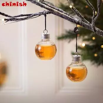 chinish, 6 упаковок, наполненные выпивкой, рождественские елочные украшения, бутылка с водой, луковицы для молока, сока, чашки, горячие 6 pack