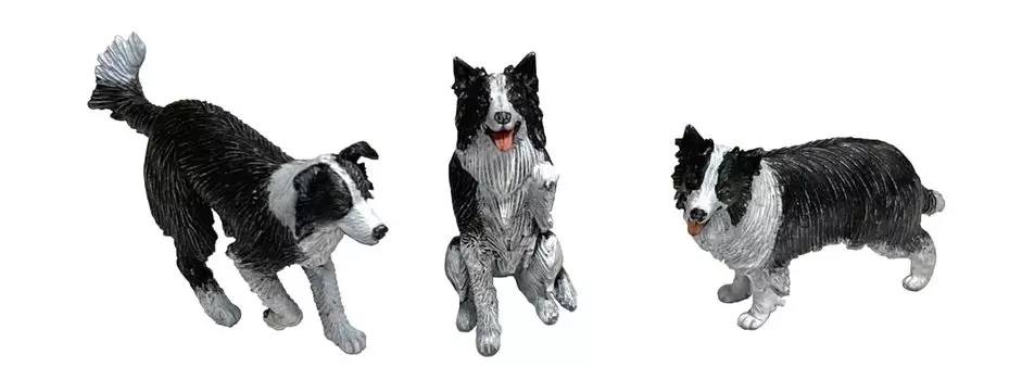 Chino Model Border Collie Set Resin Kit Molding Color 1/35 CMW-016