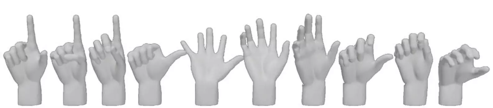 Chino Model Flexible Hand Parts Resin Kit 1/24 vol.1 CM-091A