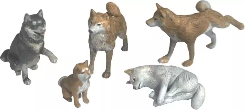Chino Model Wonderful Series Shiba Inu Set B 3D Printer Kit 1/35 CMW-022B