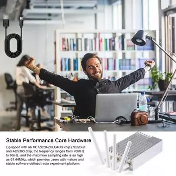 Чип AD9363 Программно-определяемый радиоприемник Многофункциональный измеритель SDR Лаборатория SDR с открытым исходным кодом серебряный