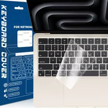 Чип Английский Macbook Pro Air клавиатура чехол для Совместимость с пылезащитной защитной пленкой [M4/M3/M2/M1 (США) макет] 14/16(2024A3112/A3401/A3403)