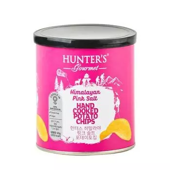 Чипсы Hunters с розовой солью и гималайским картофелем 40 г, корейские закуски