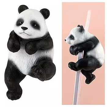 Chirachira Animals Gacha Gacha Capsule Toy [5. Panda] (single item)