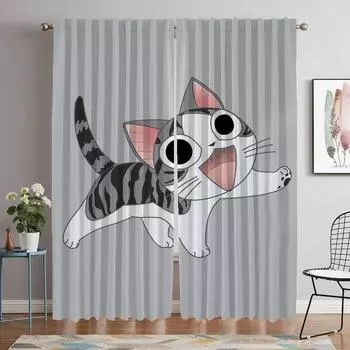 Chis Sweet Home Partition Window Curtain for Room 2 Panel Tulle for Bedroom Curtains Kids Room Halloween Decoration Shades W50xH70cmx2pcs-CL