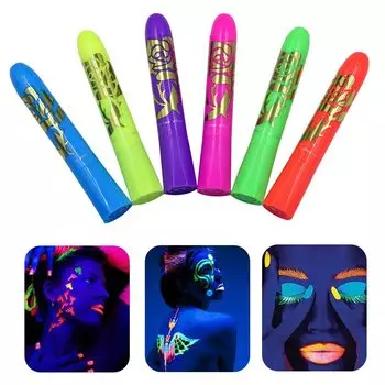 Chisafly Face 6 Body Visible, легко и безопасно, идеально подходит для занятий спортом, 6 цветов, набор красок, маркер, карандаш, цвета, краска, ночной, смывка, нетоксичный,