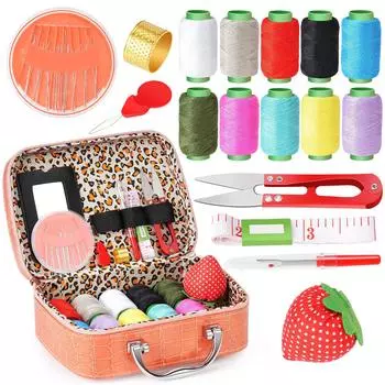 Chisafly Швейная сумка для хранения 17 предметов 10 цветов Швейная профессиональная швейная ручная работа для набора, набор, набор, в комплекте, для взрослых, стильная, нить,