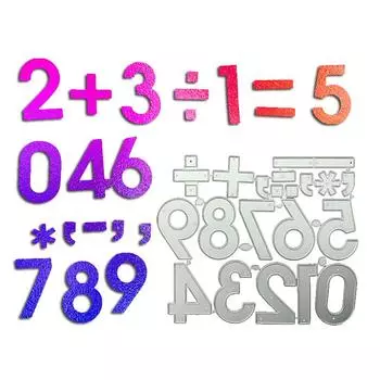 Числовой расчет и пунктуация, дизайн, стиль, металлические штампы, сделай сам, скрапбукинг, тиснение, трафарет, бумага, шаблон для альбома серебряный