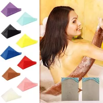 Чистая губка, отшелушивающая сетка, длинная чистая губка для ванны, отшелушивающая и разглаживающая кожу для душа One Size чёрный