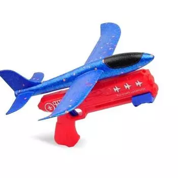 Чистая красная катапульта из пенопласта, авиационный пистолет, многофункциональный детский планер для мальчиков, пистолет для запуска одной кнопкой, уличные игрушки красный