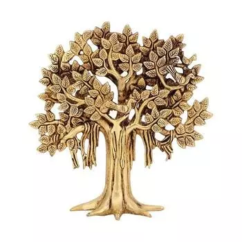 Чистая латунь Дерево Калпаврикша Деревья Жизни - Домашний декор - Подарок на удачу Васту и Фэншуй - Лучшее в гостиной