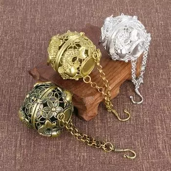 Чистая латунь курильница многоцелевая полезная бытовая автомобильная ретро подвесная полая ароматерапия античный бронзовый