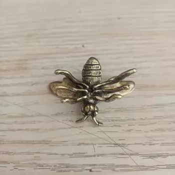 Чистая латунь, твердая пчела, металлическая фигурка, украшение, креативный антикварный офисный стол, украшение, домашний декор, аксессуары, миниатюры