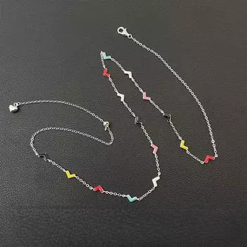 Чистая любовь, красочное ожерелье для женщин, живое, простое и универсальное, ключичная цепочка с небольшими дизайнерскими чувствами