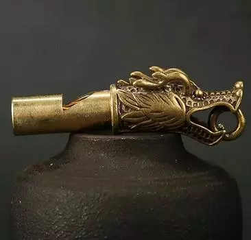 Чистая медь, маленькая медная голова дракона, скелет, свисток, креативная маленькая статуя ручной работы, украшения