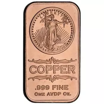 Чистая медь Saint Gaudens 1 унция медный слиток 1AVDP унция медный подарочный актив 99,9%