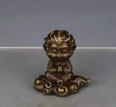 Чистая медь Сунь Укун чайная церемония старинные настольные статуи украшения