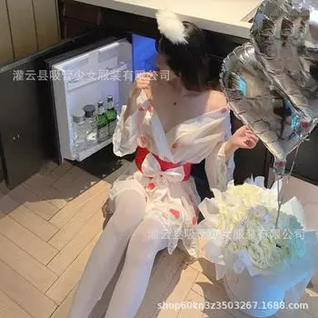 Чистая похоть сексуальный бант кружево милый и глубокий V-образный вырез принт перспективы average size 80-62.5 kg