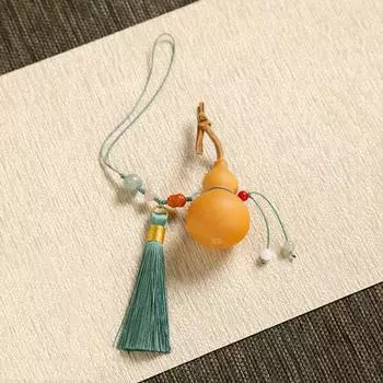 Чистая ручная работа натуральная тыква брелок в китайском стиле украшения для рюкзака унисекс Natural Gourd Pendant