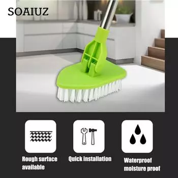 Чистая швабра, щетка, скруббер, телескопическая чистящая подушечка, губки для ванны, полировка стекла с ручкой 1 set