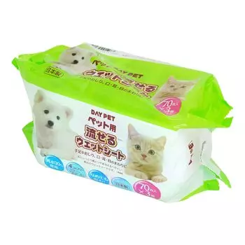 Чистая вода Baby Care Rec для Pure Flushable Wet 70 простыней x 3 Сделано в Безопасно для облизывания домашними животными, 99% воды, простыни, (210 листов), Япония,