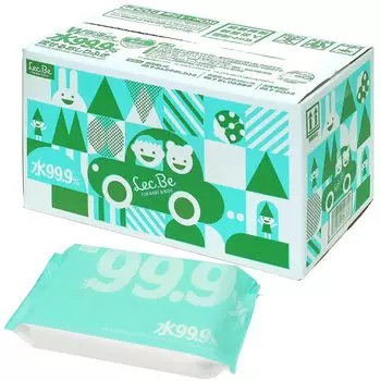 Чистая вода для ухода за детьми Чистая вода Смываемые детские салфетки Сделано в Японии Содержит детский коллаген и увлажняющие ингредиенты Смываемые детские салфетки 60 листов