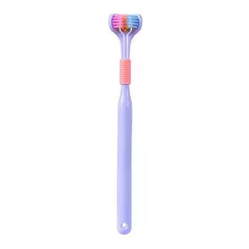 Чистая зубная щетка Гладкий край для чистки зубов V-образный пакет Инновационные туалетные принадлежности для языка и зубов зелёный