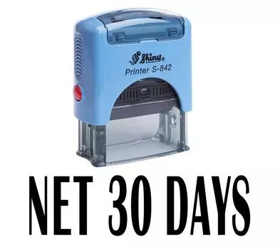 ЧИСТАЯ 30 ДНЕЙ Самостоятельная чернильная резиновая печать Офисная стационарная блестящая печать Impression Area 14 mm x 38 mm фиолетовый
