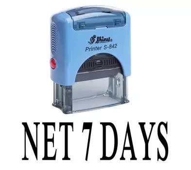 ЧИСТАЯ 7 ДНЕЙ собственная печать офиса резиновой печати краской стационарная изготовленная на заказ сияющая печать Impression Area 14 mm x 38 mm чёрный