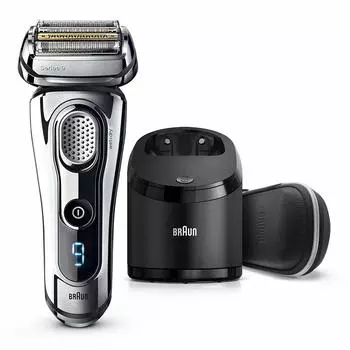 чистка электробритвы Braun Series 9 с 5-ступенчатой системой реза и устройством для чистки бритье возможно [С устройством] Мужская моющаяся/ванная 9296cc-P