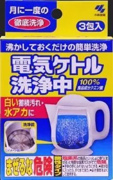 Чистка электрочайника 3 упаковки по 3 шт. в комплекте Тщательная очистка раз в месяц Простая очистка простым кипячением [Kobayashi Pharmaceutical]