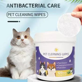 Чистка домашних животных, Пятна от слез, Влажные салфетки, Чистка глаз и ушей для кошек и собак, Влажные салфетки, Бумажные влажные салфетки.20 мл One Size фиолетовый