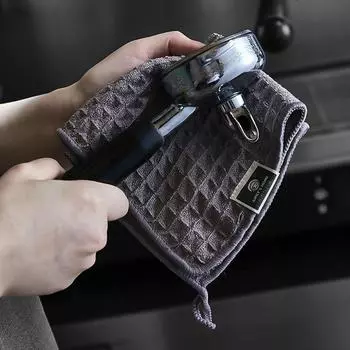 Чистка кофемашины Полотенца для бара Тряпка Хлопок Впитывающая салфетка для уборки Посуда Полотенце для уборки дома Кухонные принадлежности серый