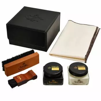 Чистка обуви Deluxe Shoe Care Shoe Employment Joining Black Neutral 75 мл [Saphir] Набор, Набор, Блеск, День отца, День святого Валентина, Праздник,