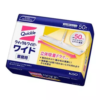 Чистка пола Quickle Wiper Dry Sheets 50 листов Professional [Коммерческие инструменты] (Серия Као) белый