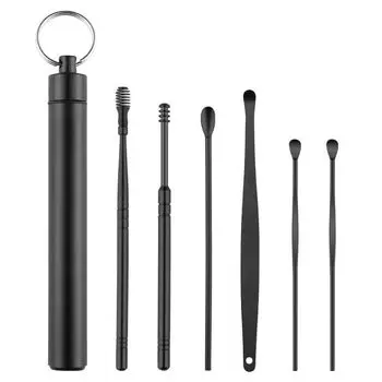 Чистка ушей, 6 шт., черные