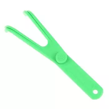 Чистка зубов Y-образный держатель нити Стержень для нити Нескользящая ручка Аксессуары для нити Очиститель зубов Портативный цикл зелёный