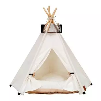 Чисто-белая будка для кошек, палатка-конура для домашних животных, складной игровой домик для маленьких и средних собак S (40 40 50cm)