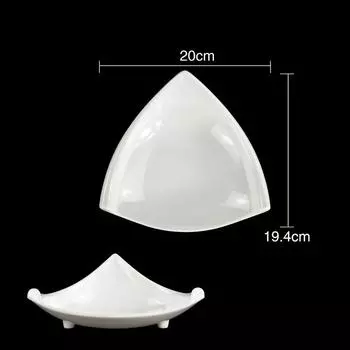 Чисто-белая пластиковая нестандартная тарелка, поднос для коммерции, тарелки для пикника и барбекю, десертные закуски, фруктовые блюда, кухонная утварь