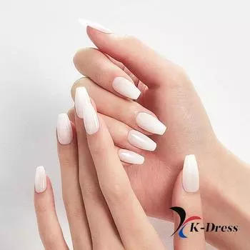 Чисто белый (Обычный раунд) Типсы Magic Press Dashing Diva