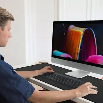 Чисто черный игровой коврик для мыши, противоскользящий резиновый коврик для мыши, коврик для компьютерного игрового стола, шерстяной войлок, противоскользящий коврик для мыши для ноутбука