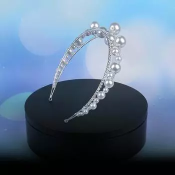 Чисто новый ободок со стразами и жемчугом для невесты, свадебный головной убор, обруч для волос, украшения для каблука, аксессуары для макияжа