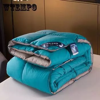 Чистое цветное мягкое одеяло Four Seasons, большое антибактериальное одеяло 180*220cm4kg синий