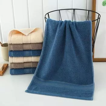 Чистое полотенце Хлопковые банные полотенца Аксессуары для ванной комнаты Пляж Увеличивает поглощение воды Спа Сауна Твердый золотой шелк Мягкий, приятный для кожи бежевый