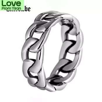 Чистое серебро 925 тайское серебро влюбленные пары кольца ретро плетение косичка цепочка S925 кольца кольца ювелирные изделия (Хай )