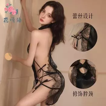 Чистое желание сексуальный чонсам соблазнение кружевной принт женские волосы average size [80-60kg]