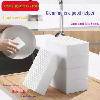 Чистящая губка Nano Sponge Magic с 2-кратным сжатием — эффективная для грязи, бережная для поверхностей. Идеально подходит для автомобилей и кухонь.